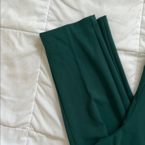 Dark Green Straight Leg Trousers - Picture 3 of 5
